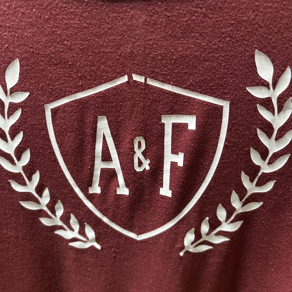 Abercrombie & Fitch Lightweight Sweater Long Sleeve Dark Red Size L - Picture 2 of 7